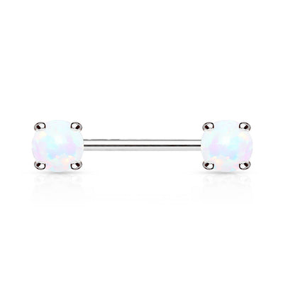 Nipple Piercing Opal Silver