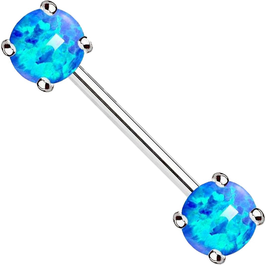 Nipple Piercing Opal Silver