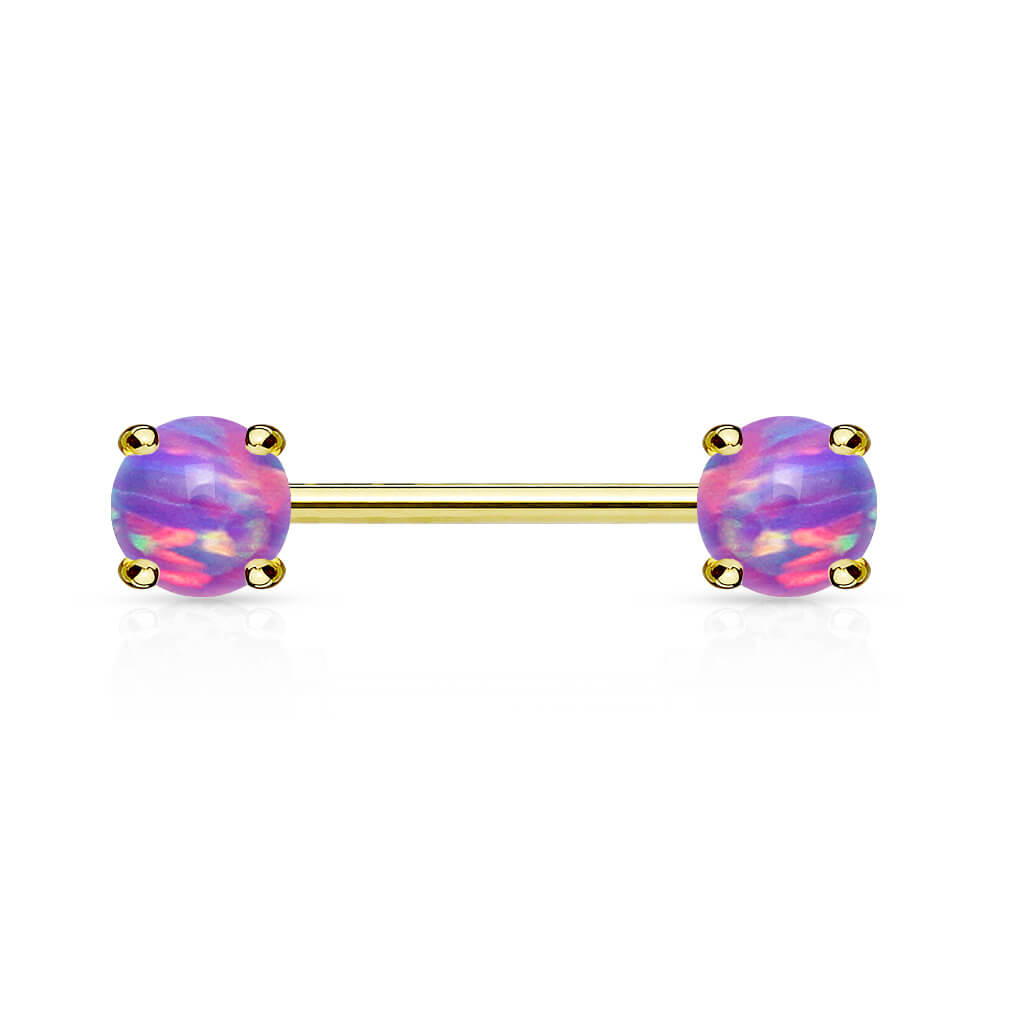 Nippelpiercing Opal Gold PVD