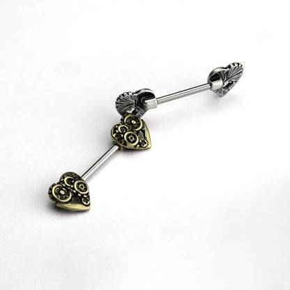 Nippelpiercing Herz Steampunk