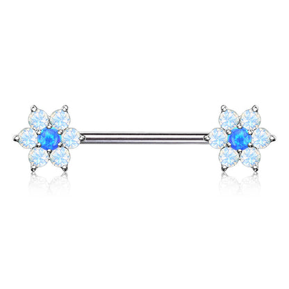 Nipple Piercing Flower Opal