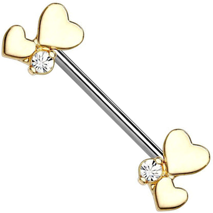 Piercing Capezzolo Cuore con Zircone