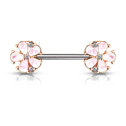 Piercing Capezzolo Fiori di Opali