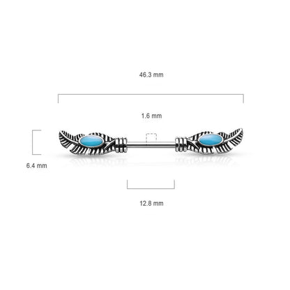 Téton Plumes Turquoise