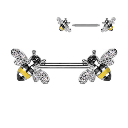 Nipple Piercing Bee Zirconia