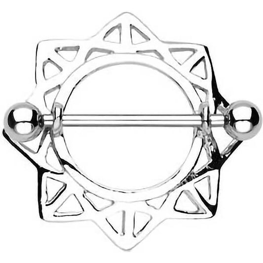 Téton Triangle Tribal Soleil Argent