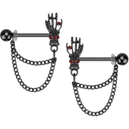 Barbell double chain dangle