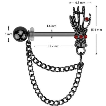 Barbell double chain dangle