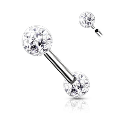 Nippelpiercing Kugel Zirkonia Innengewinde