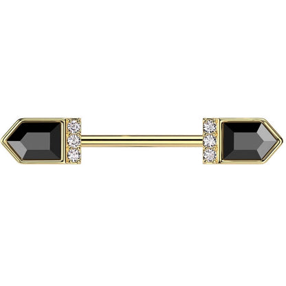 Piercing Capezzolo Zirconi taglio Baguette