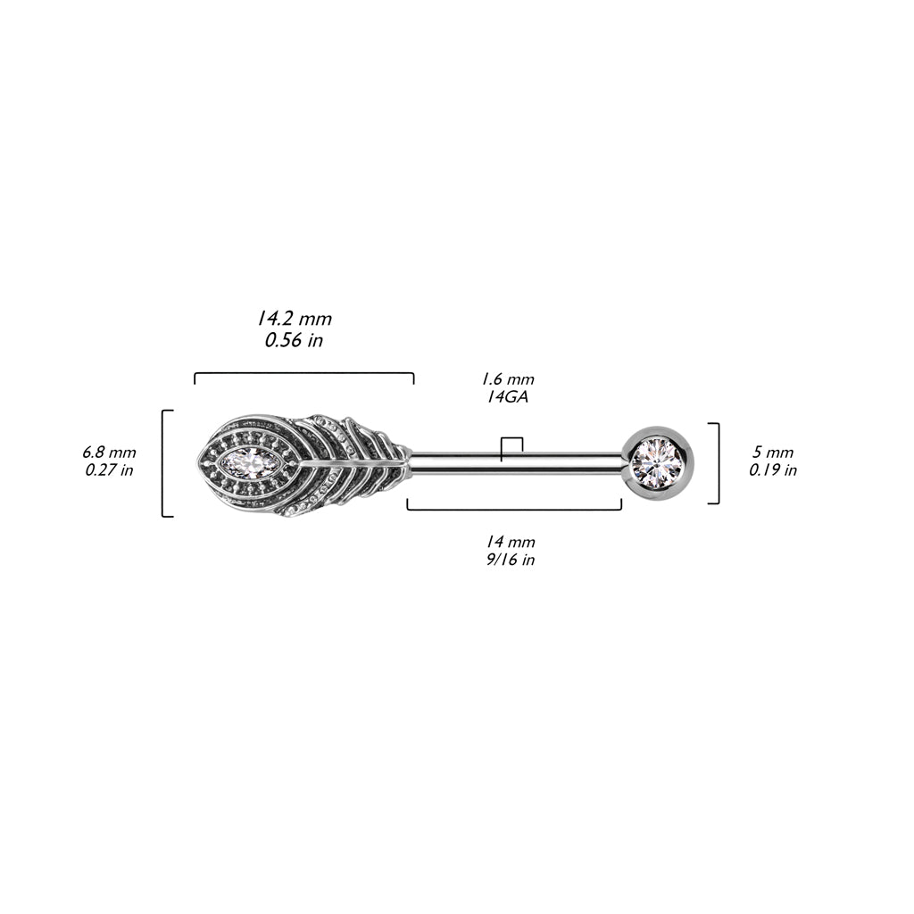 Barbell Feder Zirkonia