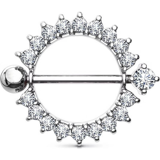 Nipple Piercing Ring Zirconia