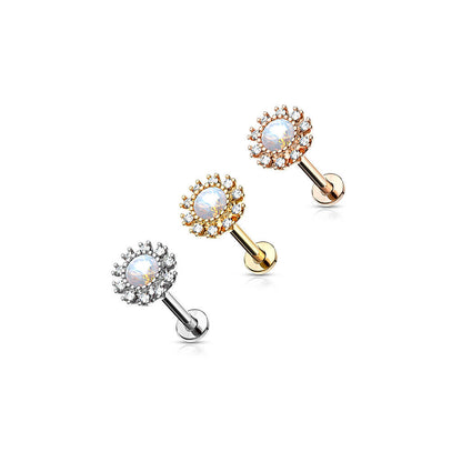 Labret Blume Zirkonia Innengewinde