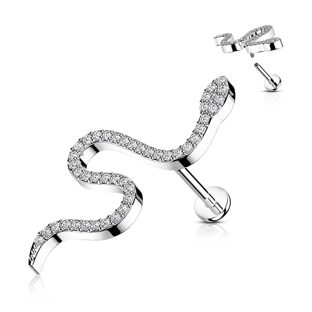 Circonita serpiente Rosca interna Labret