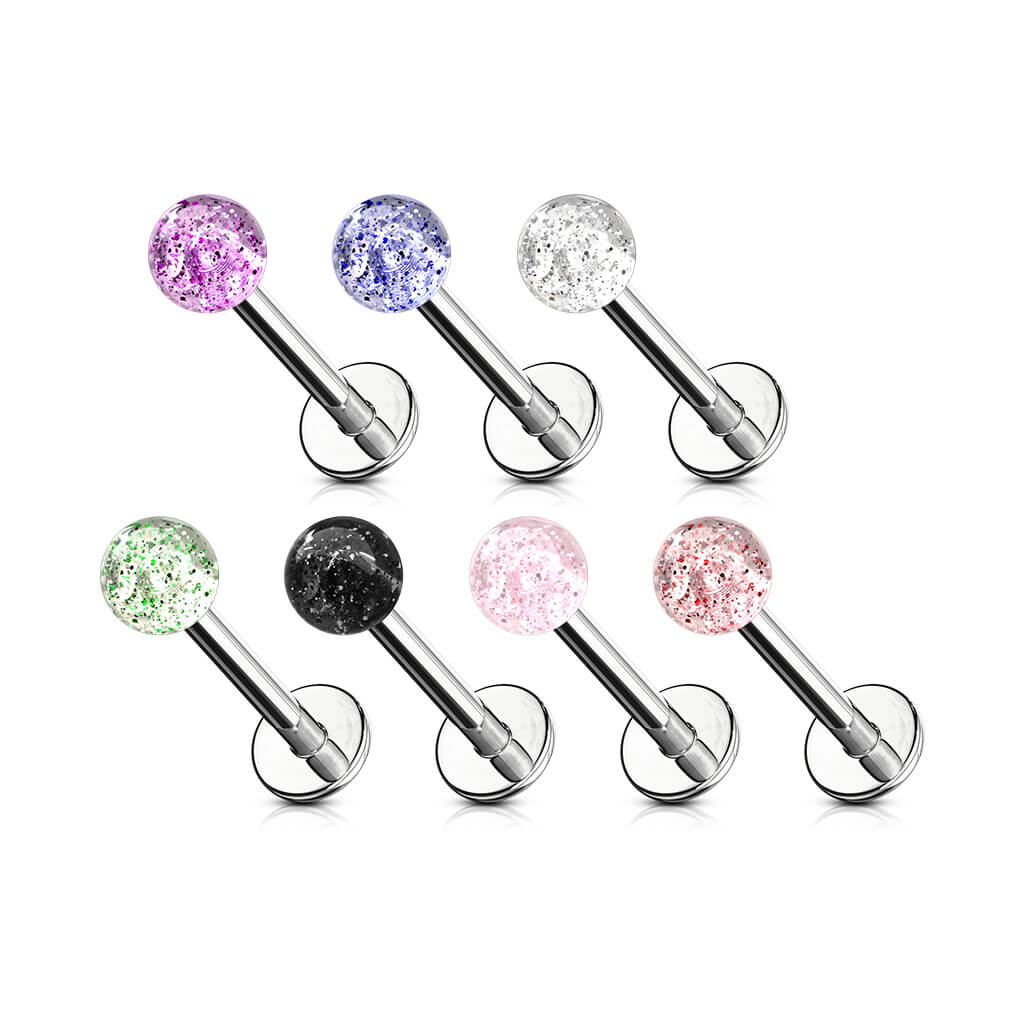 Labret Acryl Glitzer Kugel