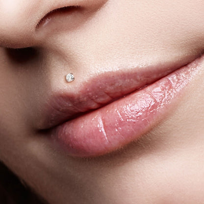 Labret Zirconia dimple setting