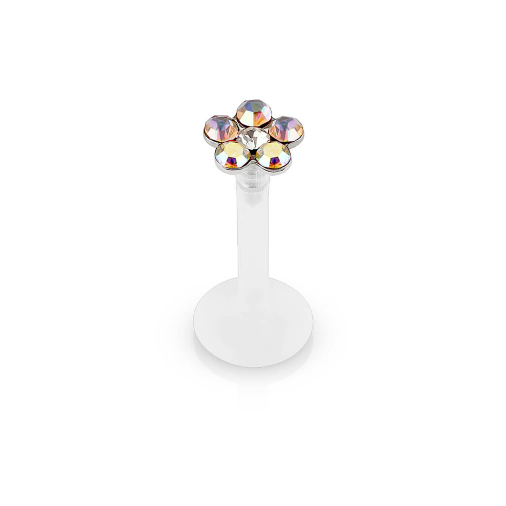 Labret Flower Zirconia