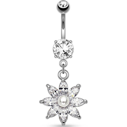 Belly Button Piercing Star dangle Zirconia