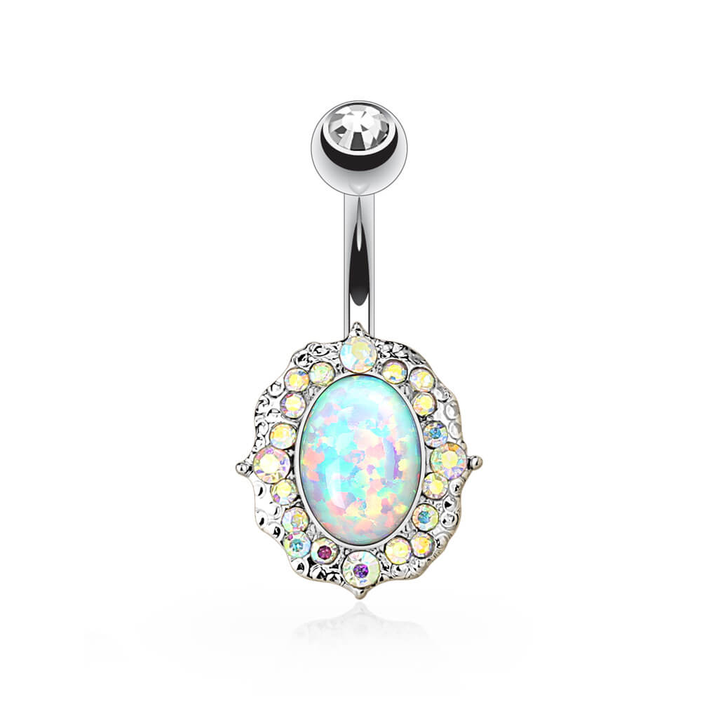 Bauchnabelpiercing Opal Oval Zirkonia