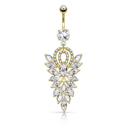 Piercing Nombril Chandelier Zircone