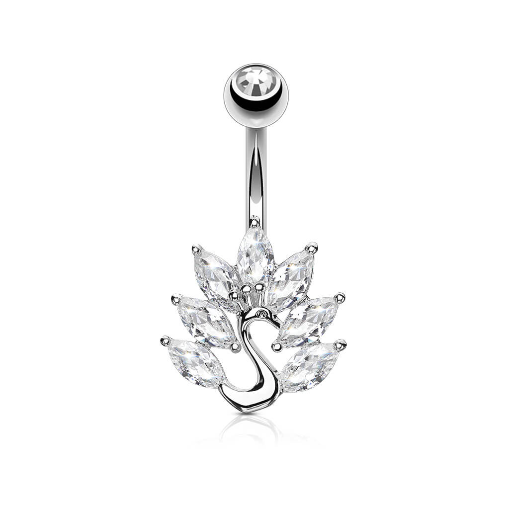 Bauchnabelpiercing Pfau Zirkonia