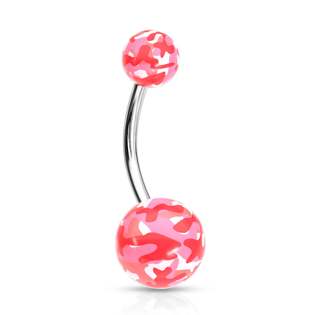 Belly Button Piercing Camouflage acrylic