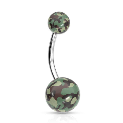 Bauchnabelpiercing Camouflage Acryl