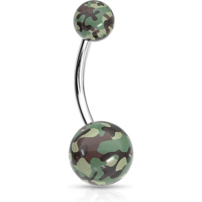 Belly Button Piercing Camouflage acrylic