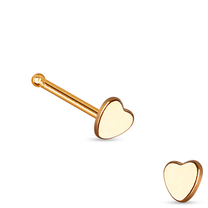 Nose Stud Heart Flat