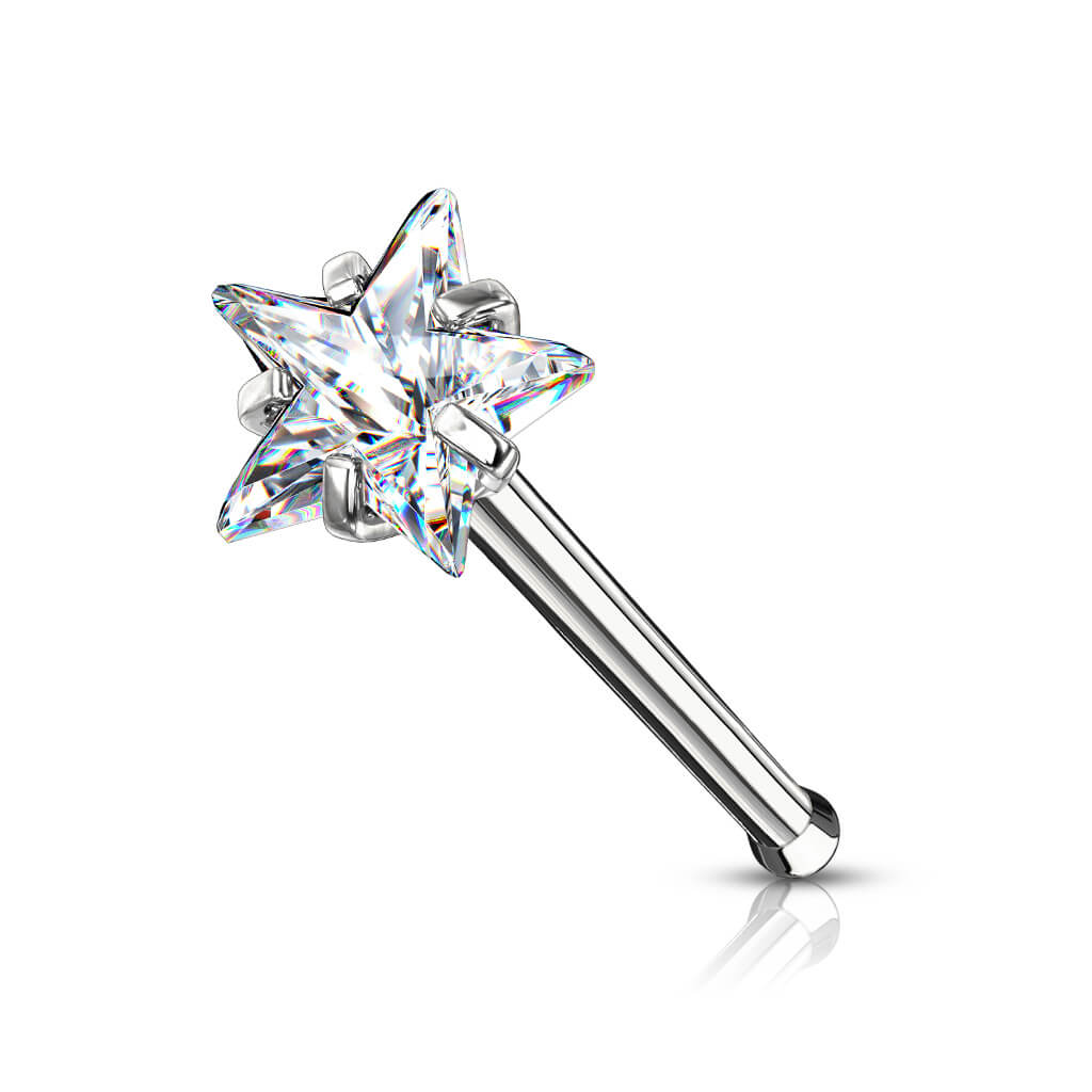 Nose Stud Star Zirconia