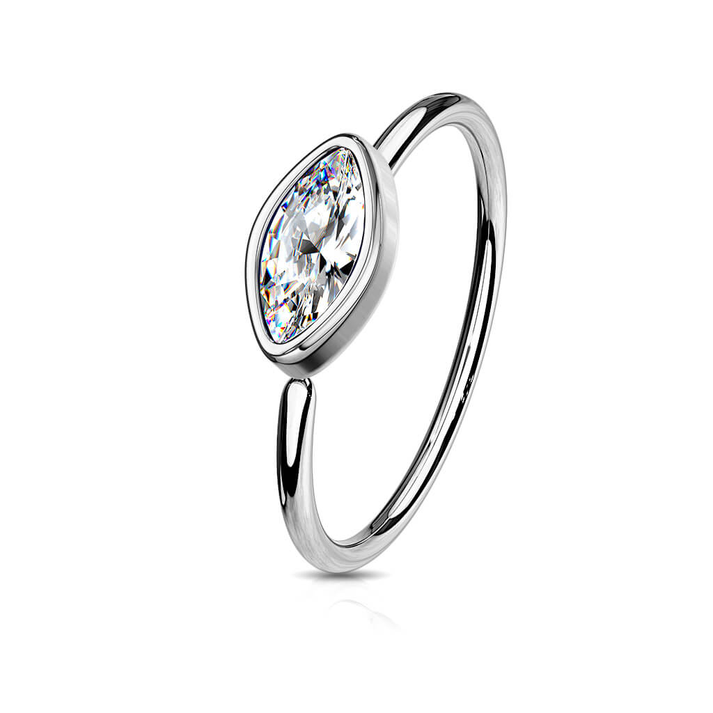 Ring Marquise Schliff Zirkonia Biegbar