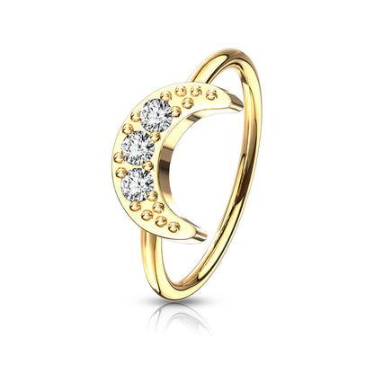 Ring Mond Zirkonia Biegbar