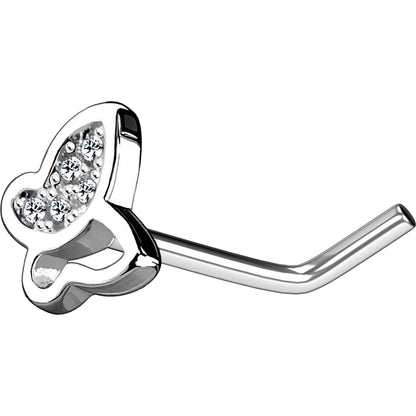 Nose L-Shape Butterfly Zirconia