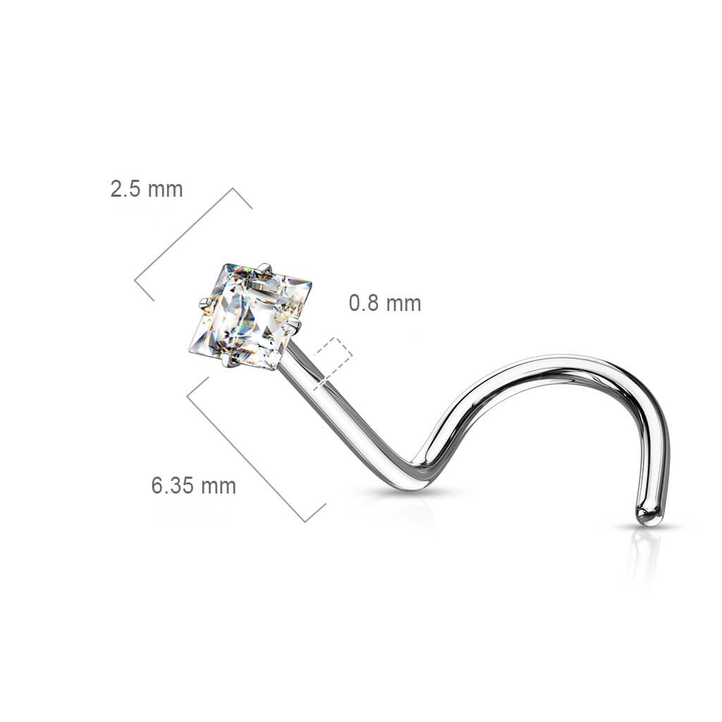 Nez  Vis Zircone Carrée