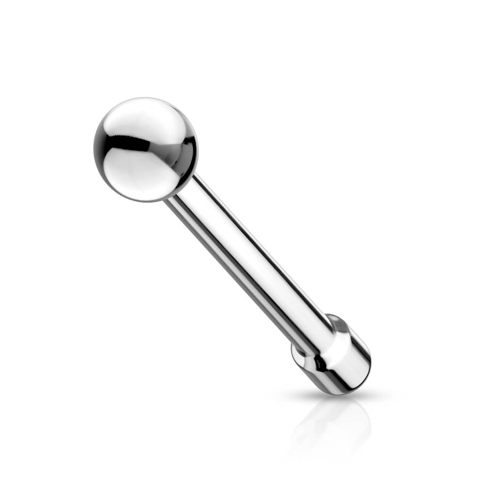 Nose Stud Spike hemisphere Silver