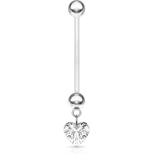 Bauchnabelpiercing Herz beweglich Zirkonia