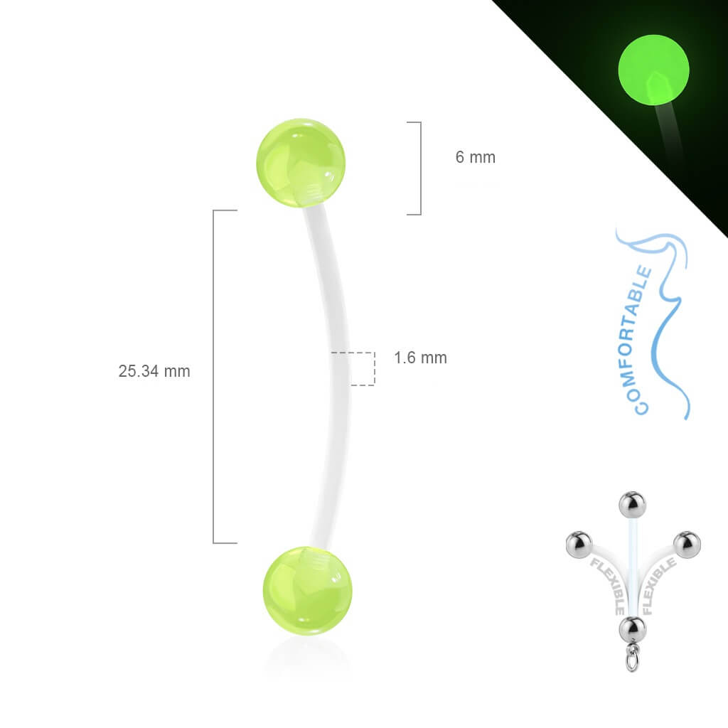 Bauchnabelpiercing Glow in the Dark