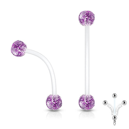 Bauchnabelpiercing Acryl Glitzer Kugel