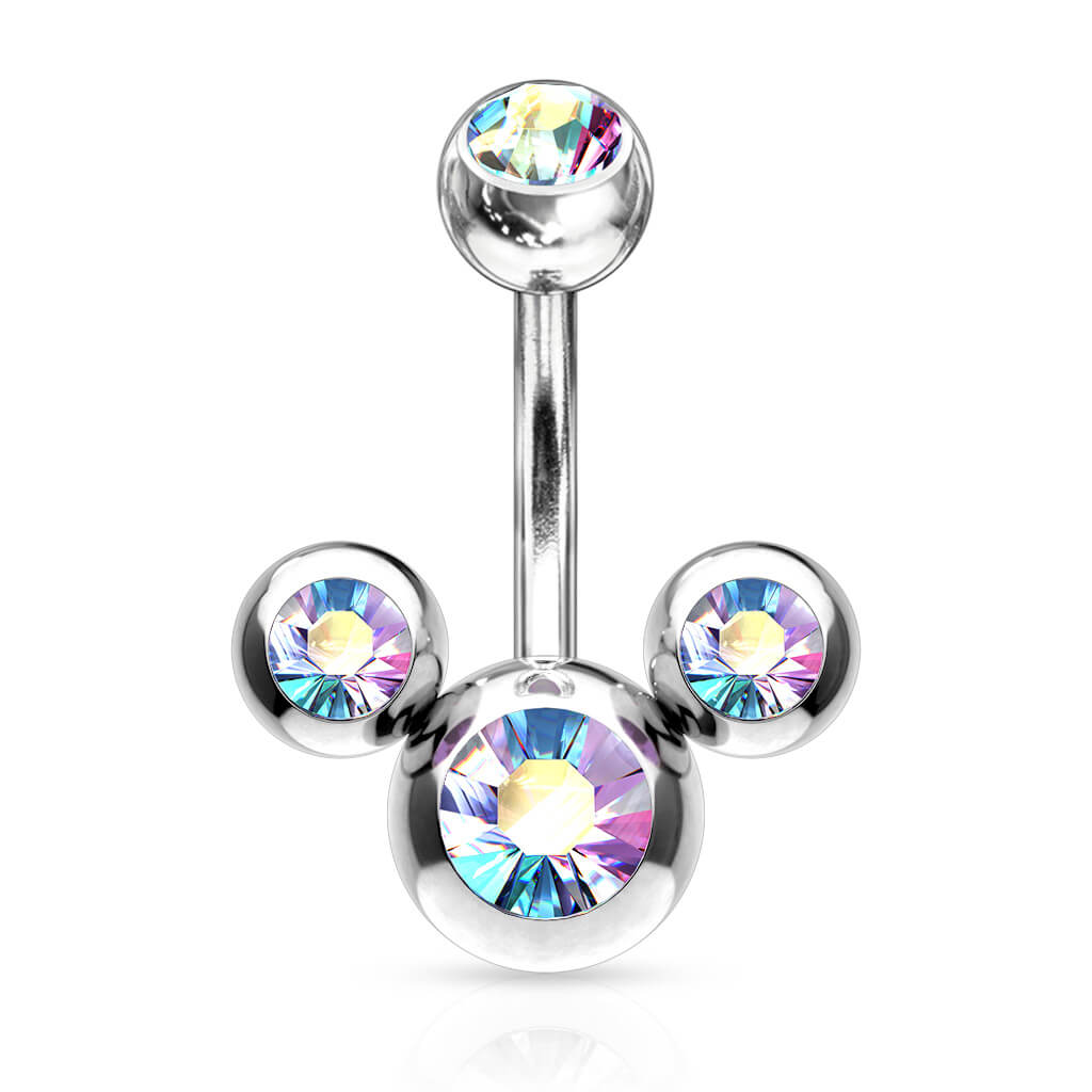 Bauchnabelpiercing 3 Zirkonia