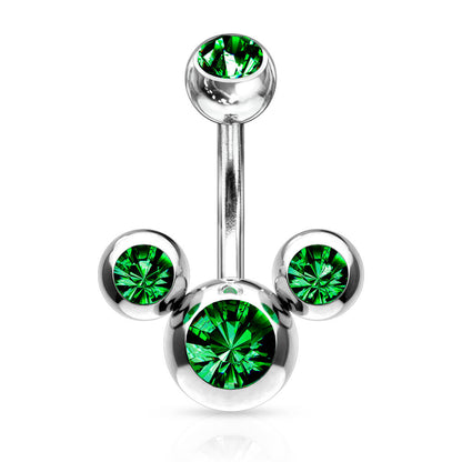 Bauchnabelpiercing 3 Zirkonia