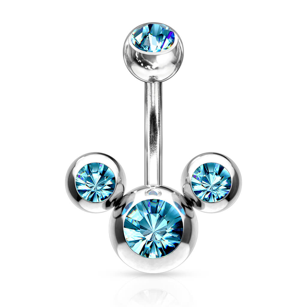 Belly Button Piercing 3 Zirconia