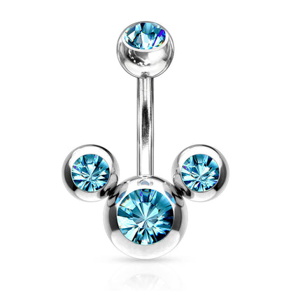 Belly Button Piercing 3 Zirconia