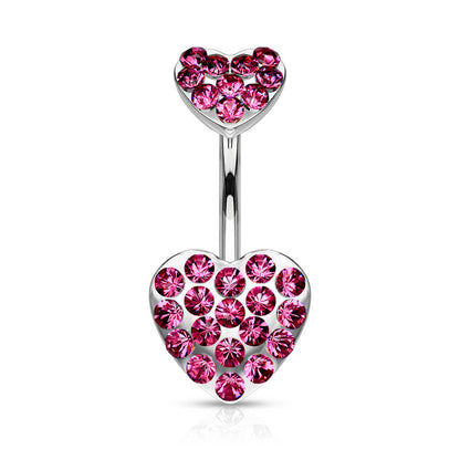 Piercing ombligo Corazón Circonita Plata