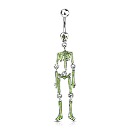 Belly Button Piercing Skeleton dangle