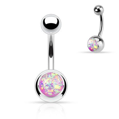 Piercing Nombril Opale Argent