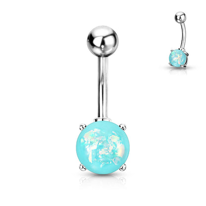 Bauchnabelpiercing Opal Silber