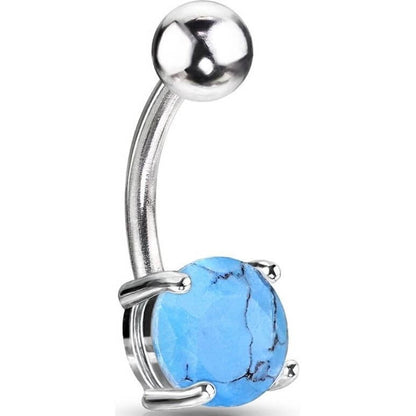 Belly Button Piercing Round turquoise Semi-Precious Stone