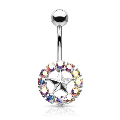 Belly Button Piercing Star Zirconia