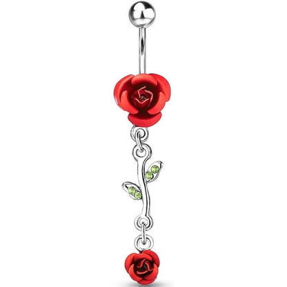 Bauchnabelpiercing Rose beweglich Metall