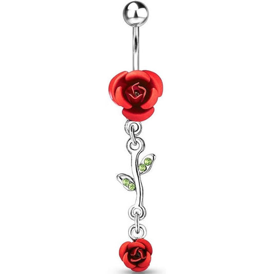 Piercing Nombril Pendentif Rose